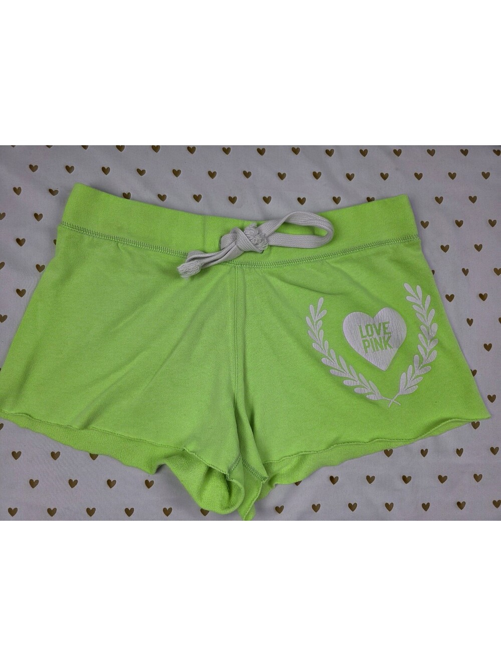 Victorias Secret PINK Neon Logo Sweat Shorts vintage Y2k MEDIUM